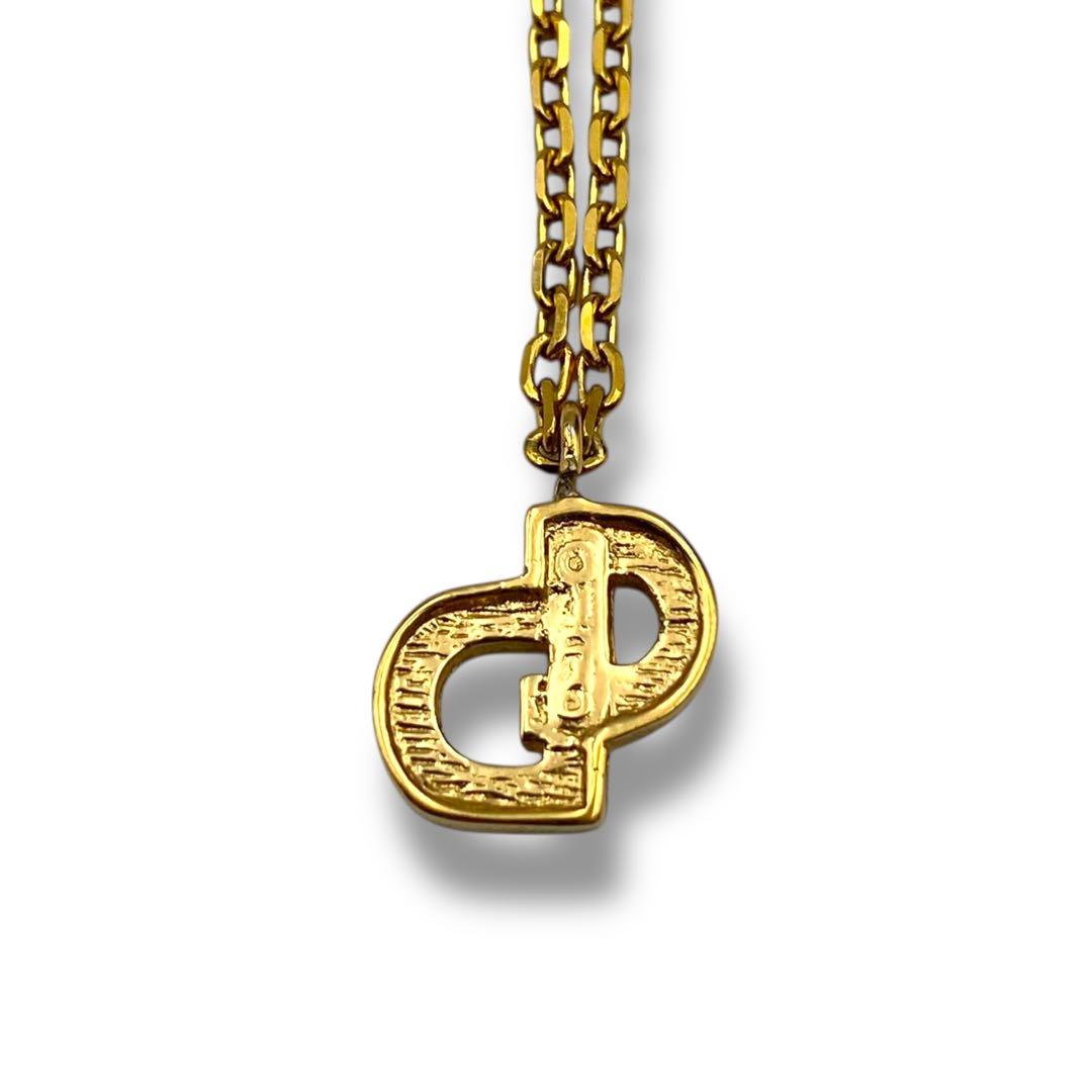美品 Dior クリスチャンディオール ネックレス CDロゴ ヴィンテージ 金