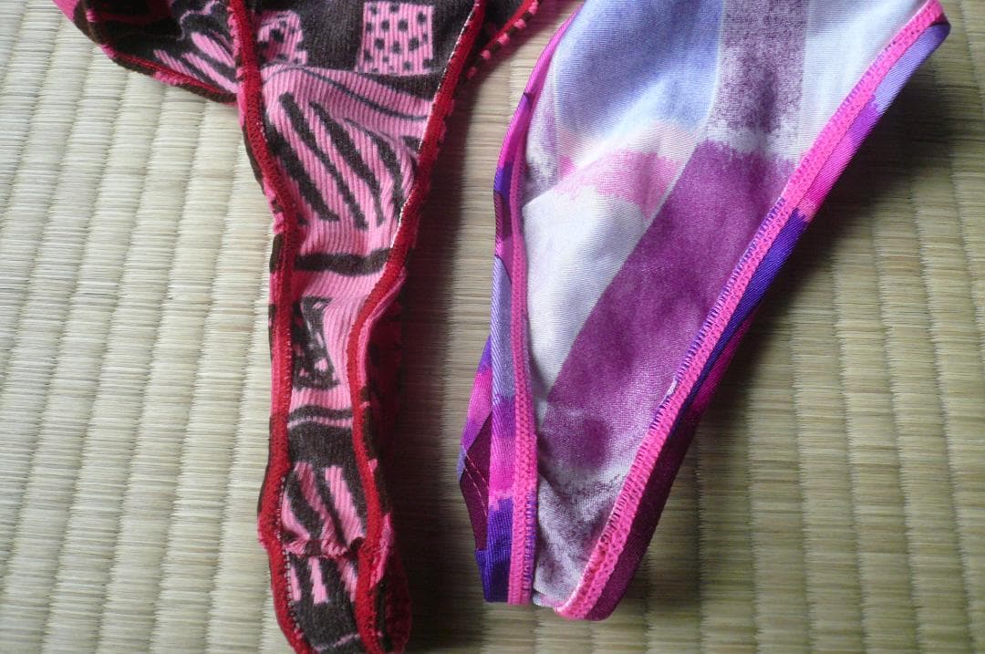 珍しい！アシックス製 超ハイレグレオタード水着 RQ＆紫柄ホルターネック水着