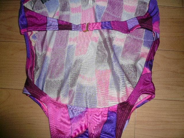 珍しい！アシックス製 超ハイレグレオタード水着 RQ＆紫柄ホルターネック水着