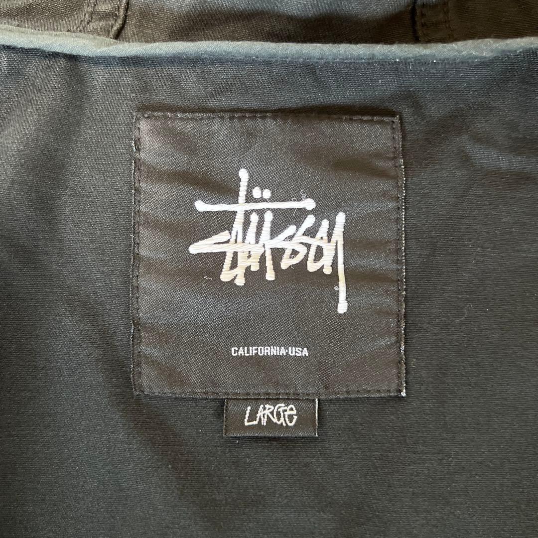 Stussy ブラック カバーオール フード付き