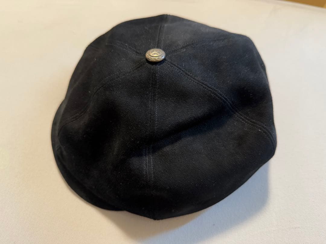 Porter Classic LEATHER SUEDE CASQUETTE 黒