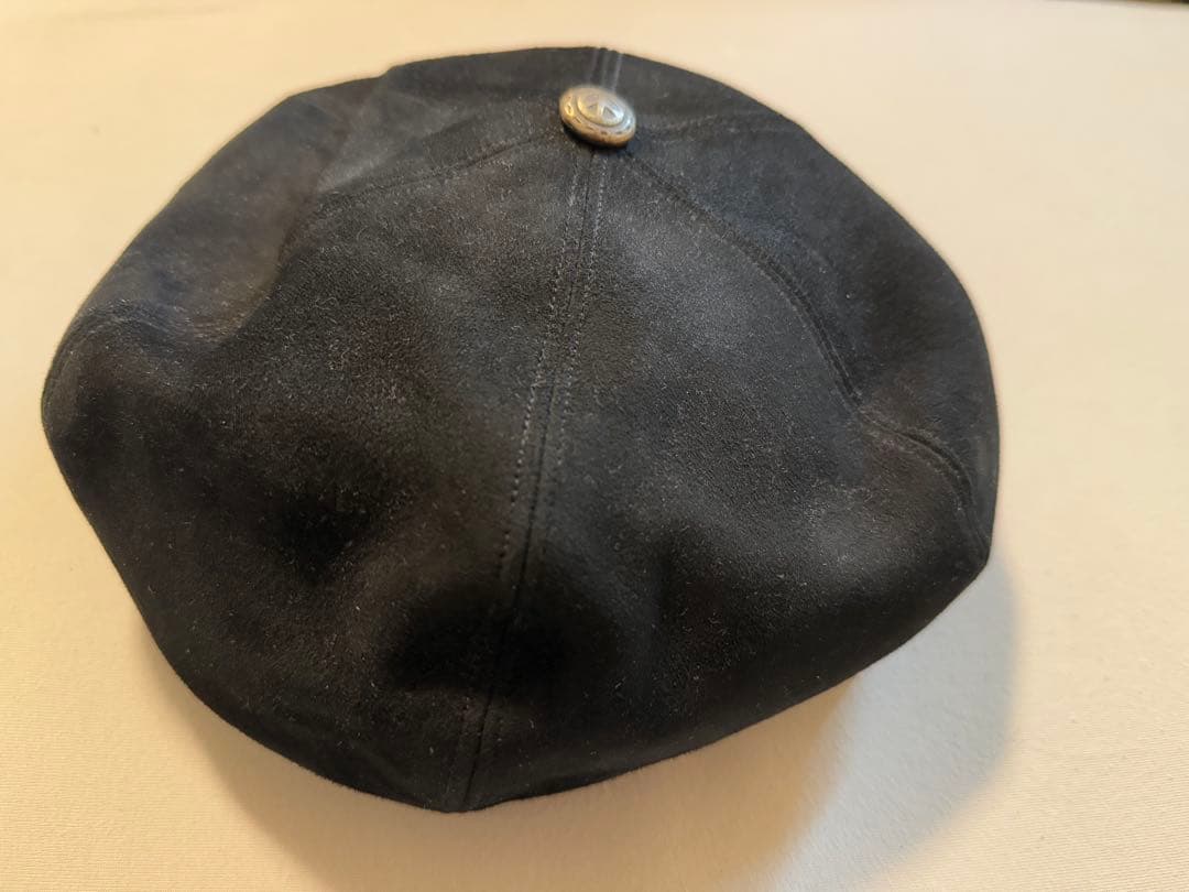 Porter Classic LEATHER SUEDE CASQUETTE 黒