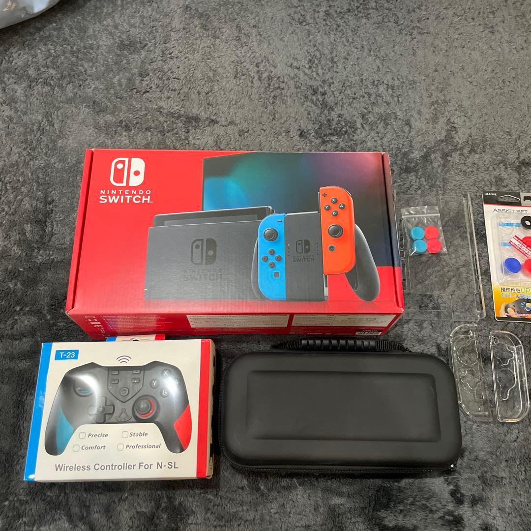 任天堂Switch 本体 バッテリー強化版 ＋ ケース・社外コントローラー付き