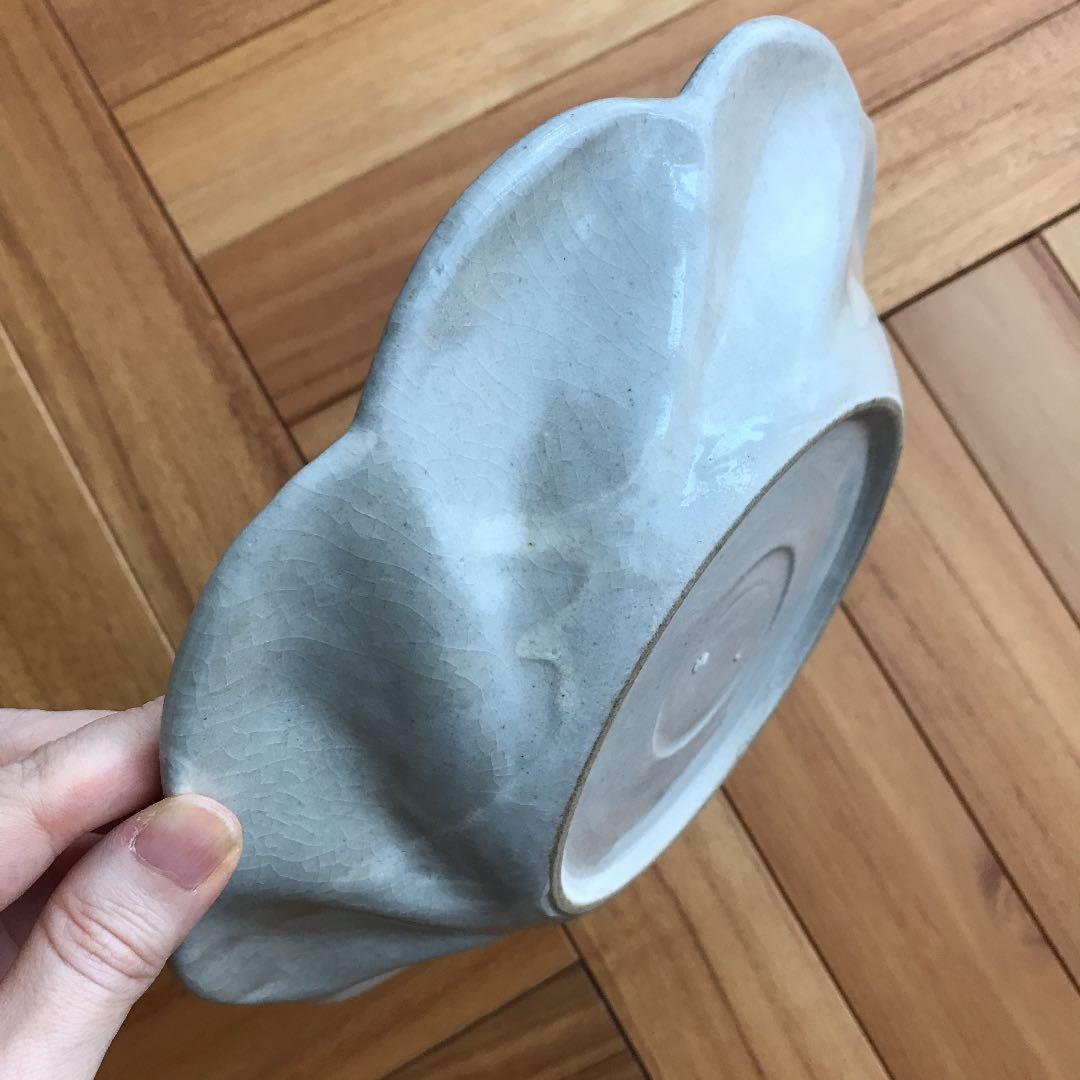 【ももねね】 安部太一 白釉深皿とキャンドルスタンド