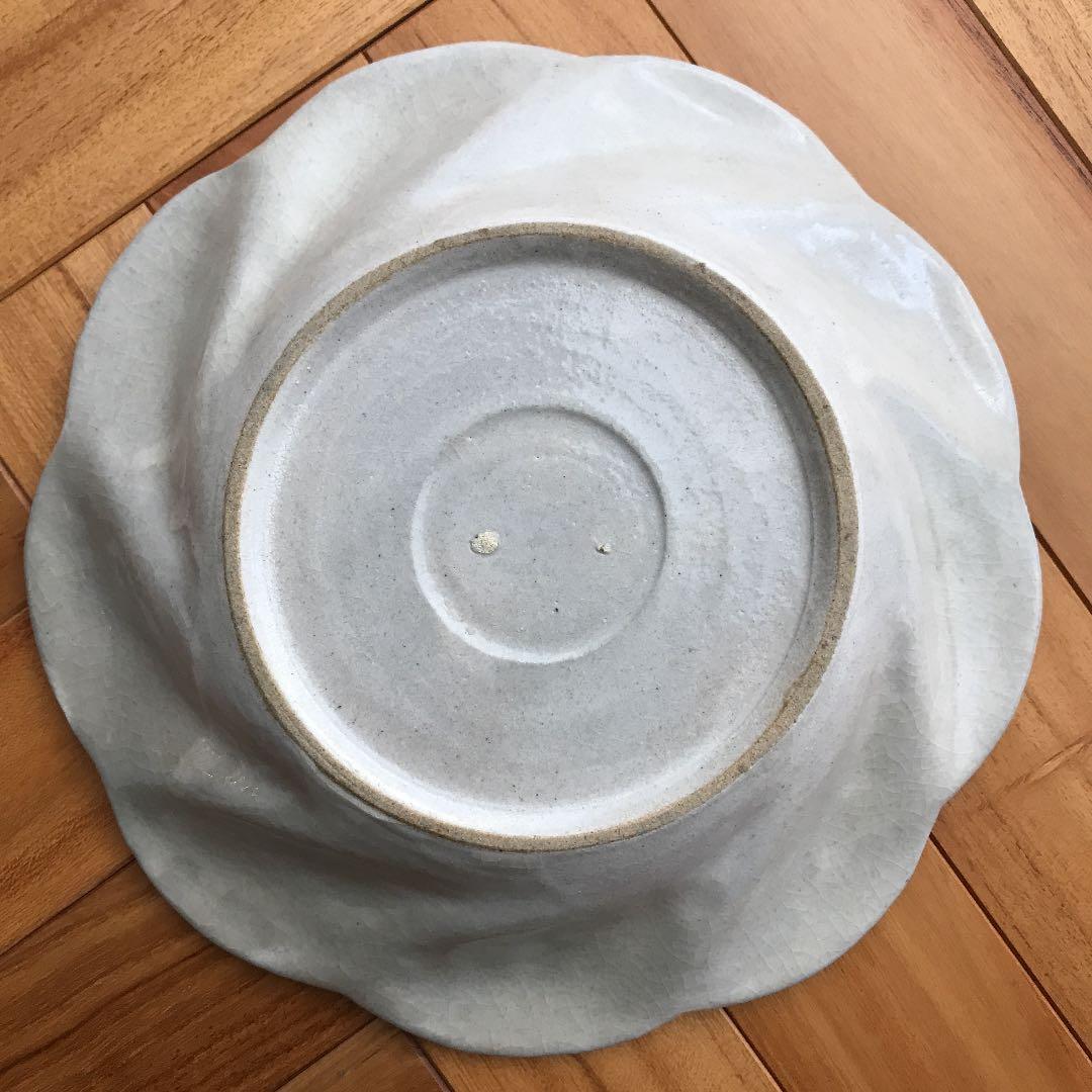 【ももねね】 安部太一 白釉深皿とキャンドルスタンド
