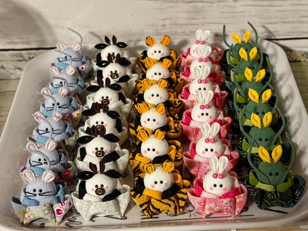 vera様オーダー つまみ細工 十二支