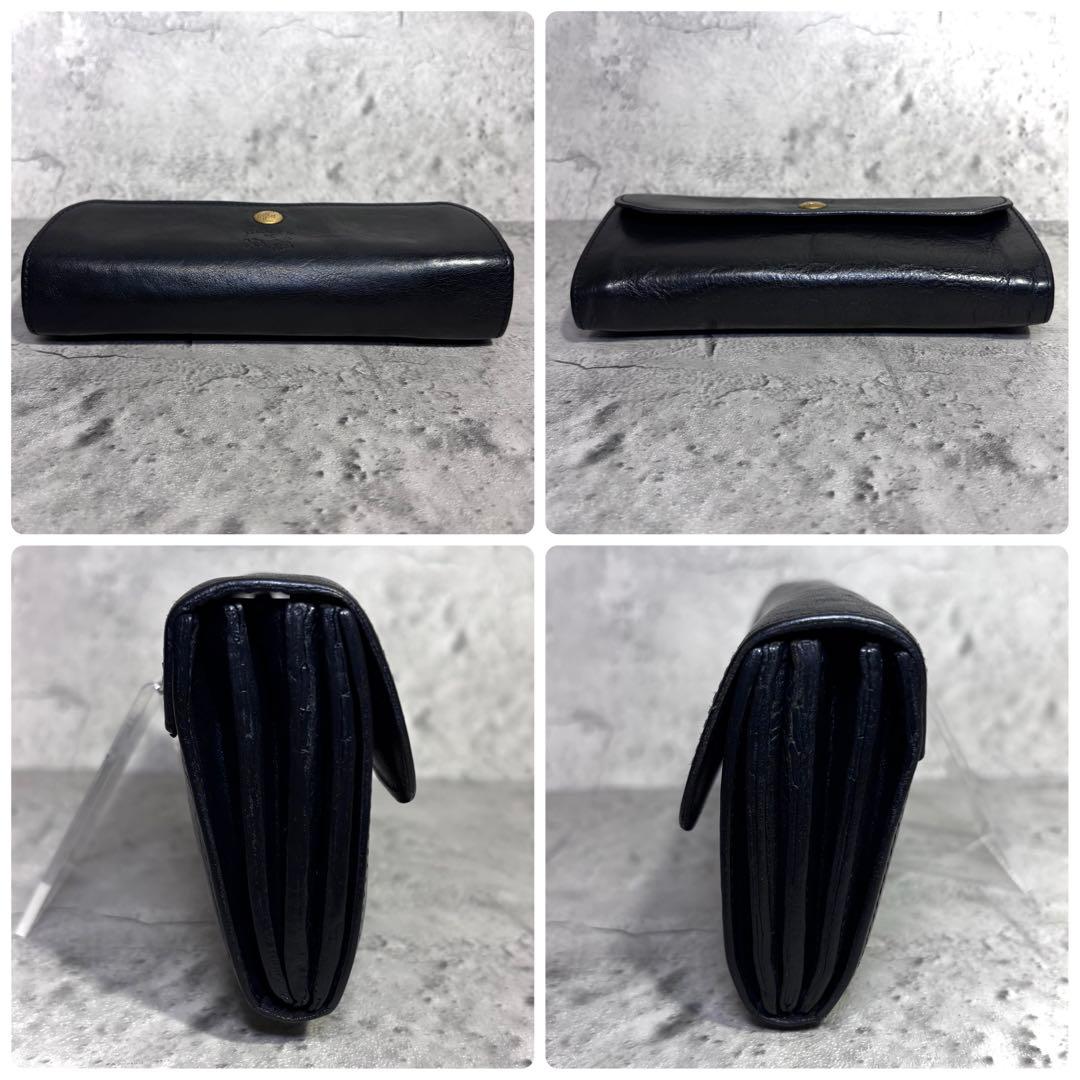 【進宮！】イルビゾンテ ILBISONTE フラップ長財布 ￼ブラック