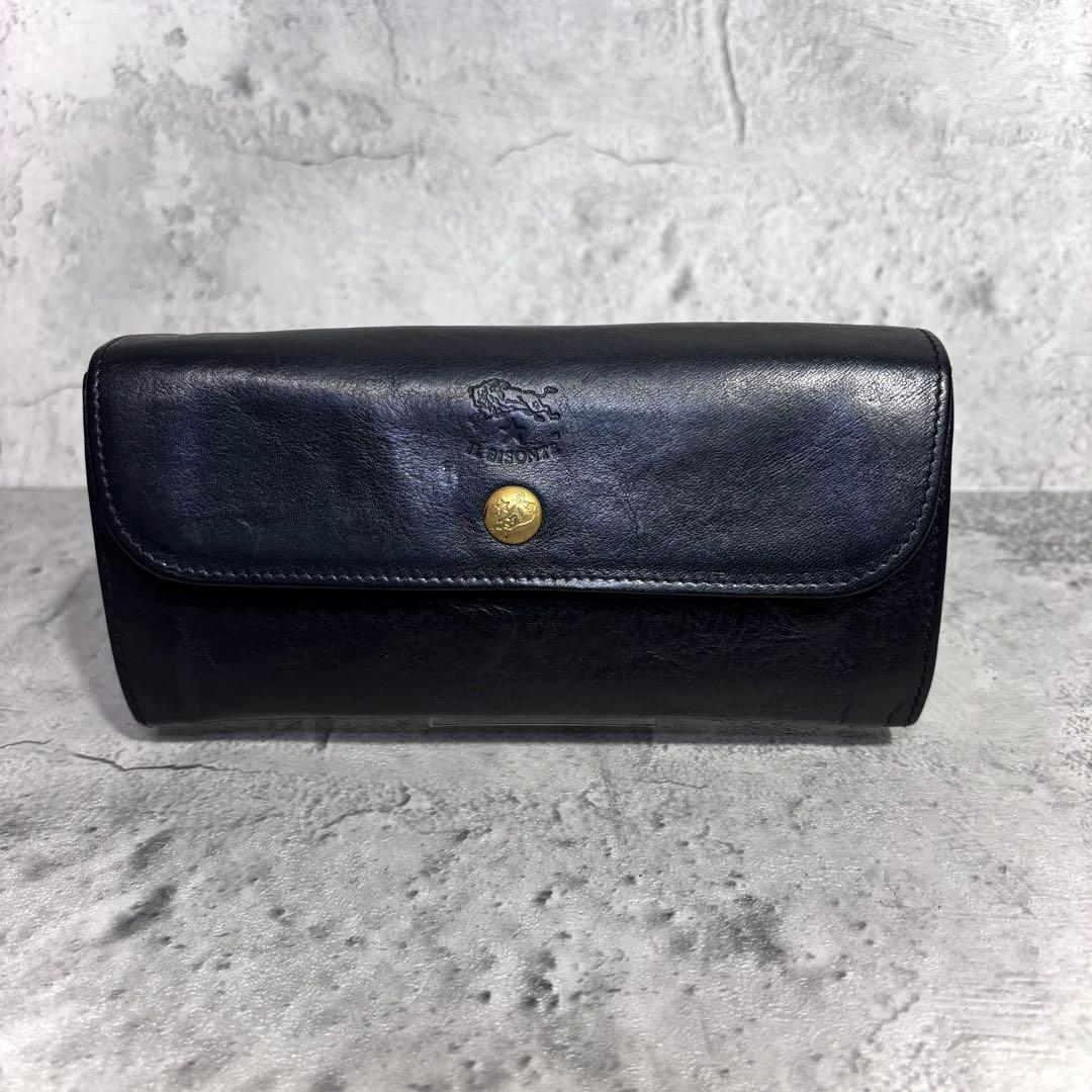 【進宮！】イルビゾンテ ILBISONTE フラップ長財布 ￼ブラック