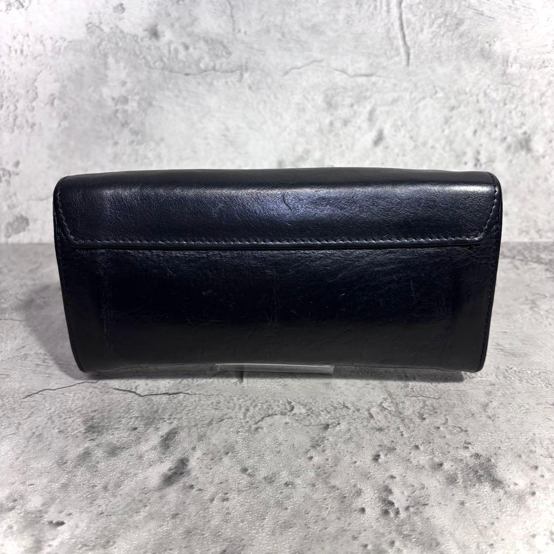 【進宮！】イルビゾンテ ILBISONTE フラップ長財布 ￼ブラック