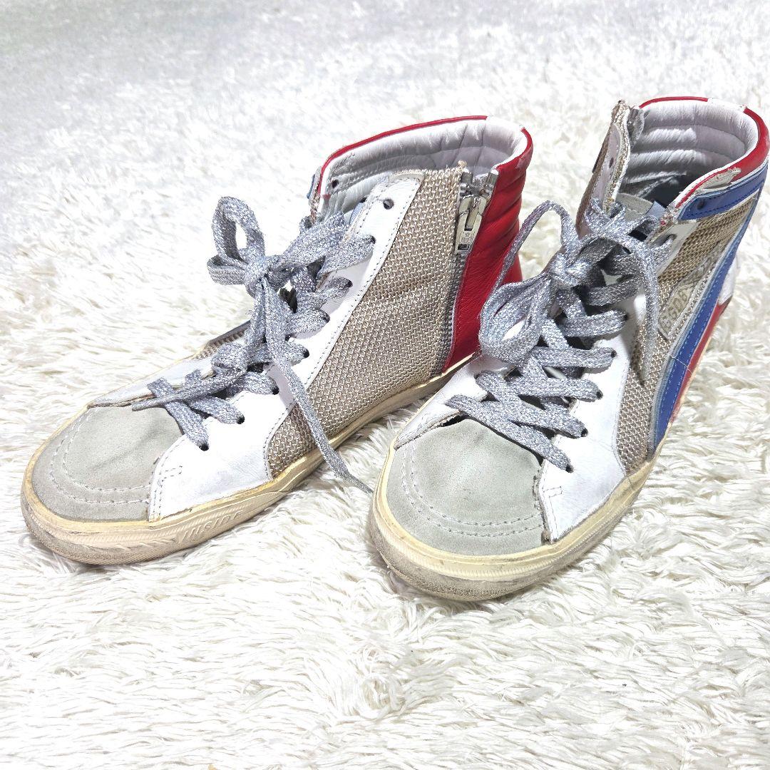 GOLDEN  SLIDE スニーカー 37 ハイカット イタリア製