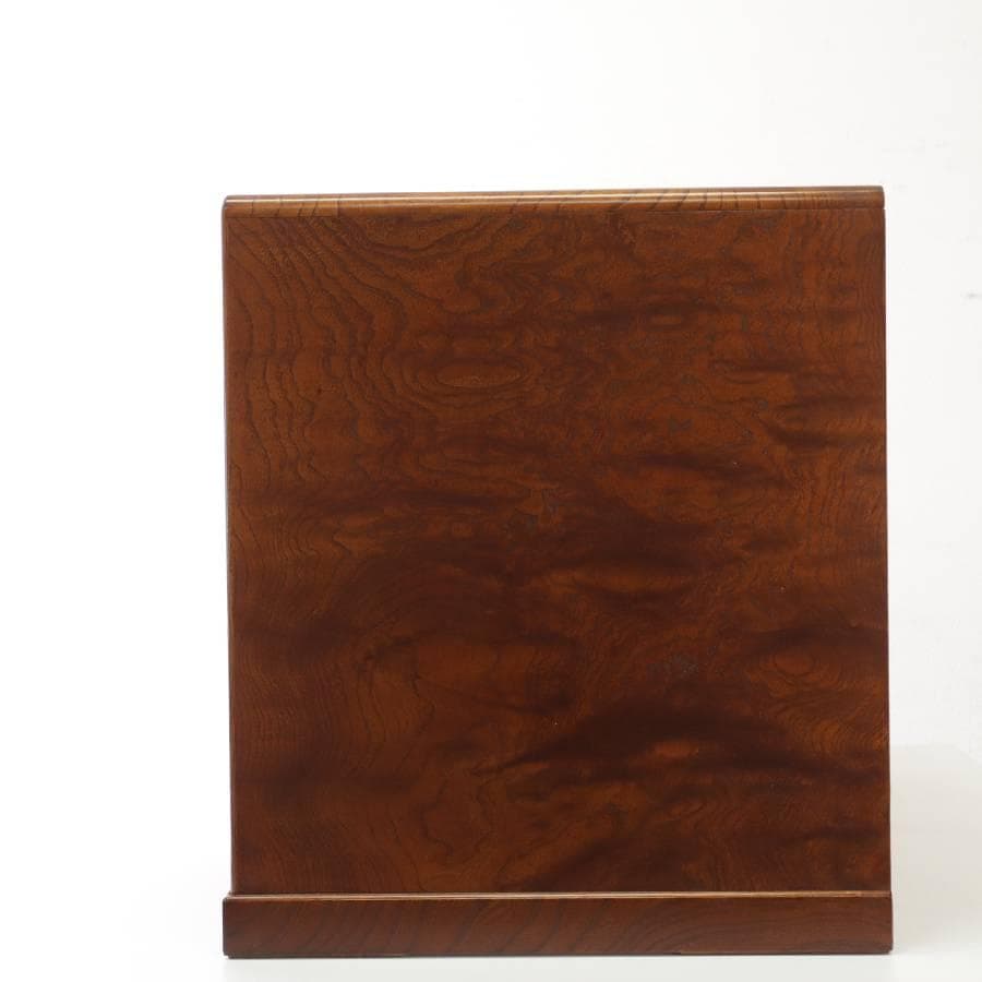 値下逸品 匠シール 欅 縮み杢 内桐 民芸・時代家具調 小抽斗 小箪笥幅61cm