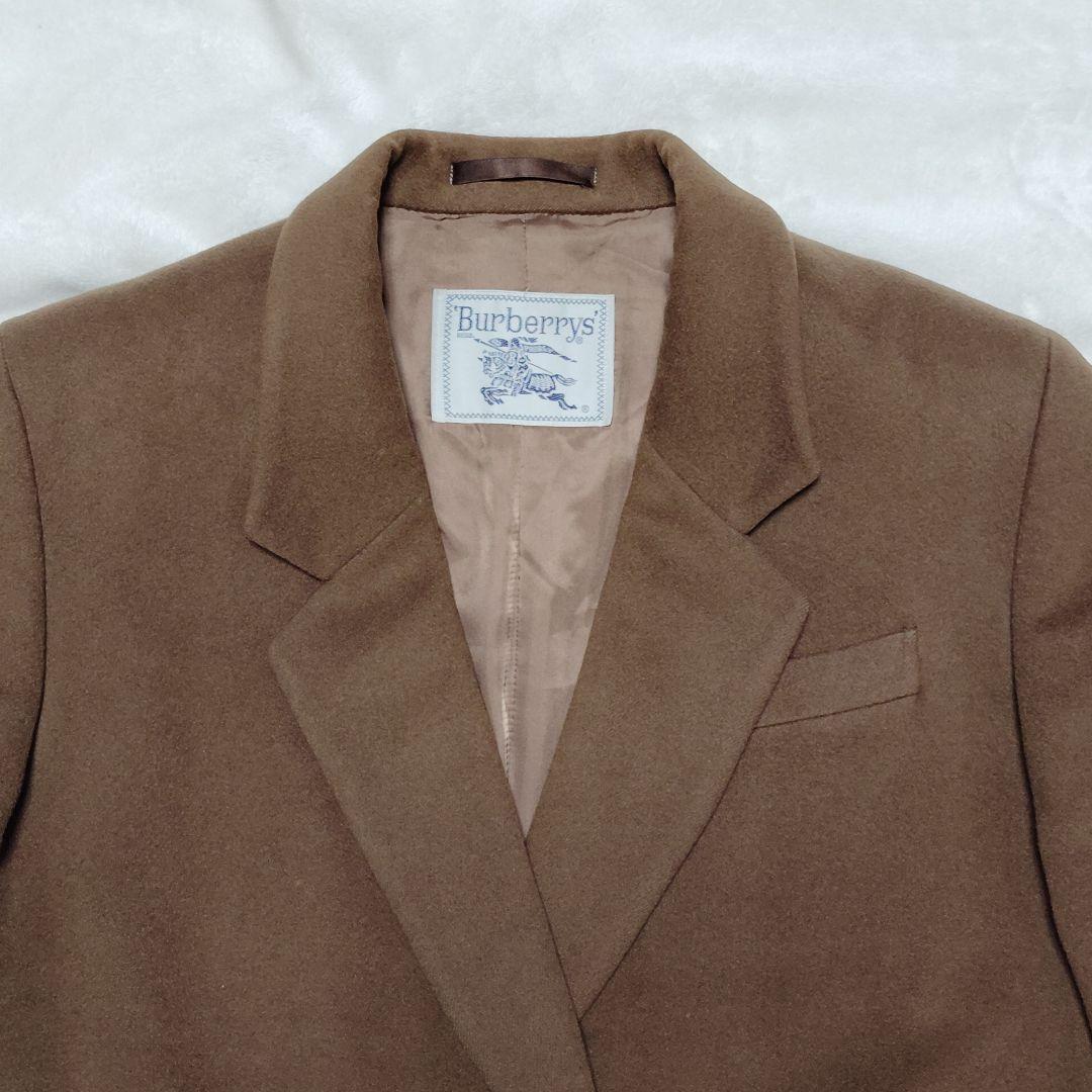 【売約済】バーバリー　チェスターコート　カシミアウール　ダブル　マキシ丈　М相当