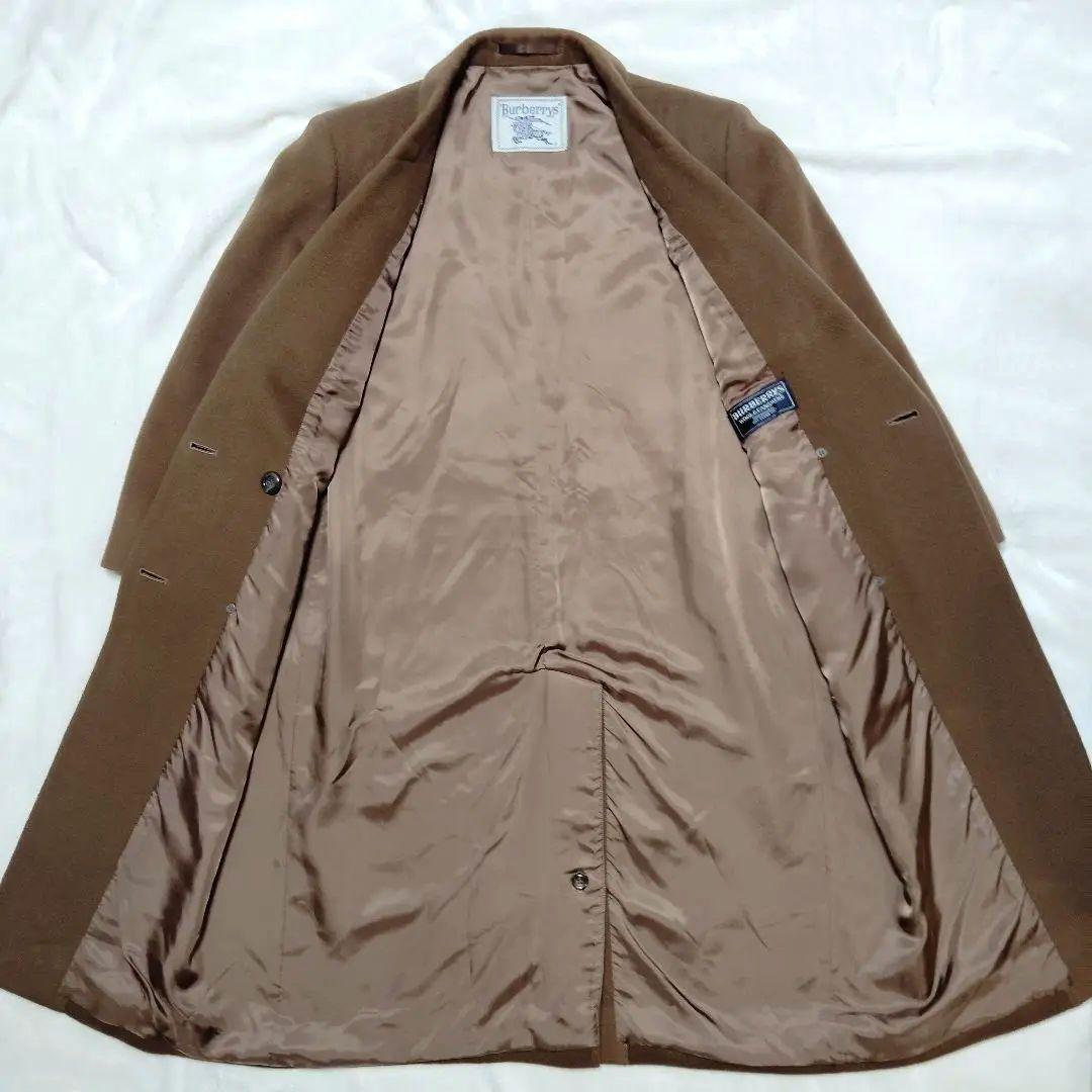 【売約済】バーバリー　チェスターコート　カシミアウール　ダブル　マキシ丈　М相当