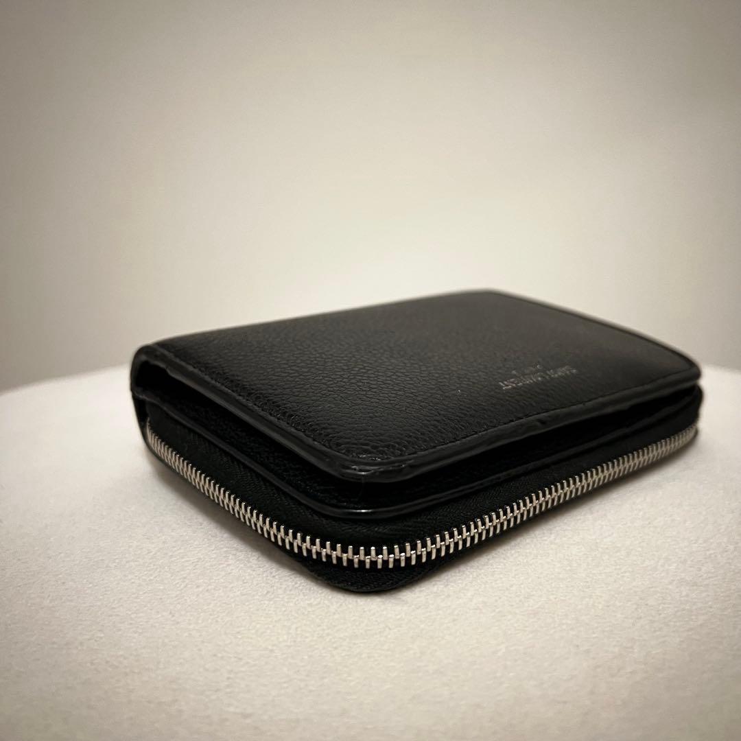 サンローラン リヴ・ゴーシュ 二つ折り財布 レザー コンパクトウォレット