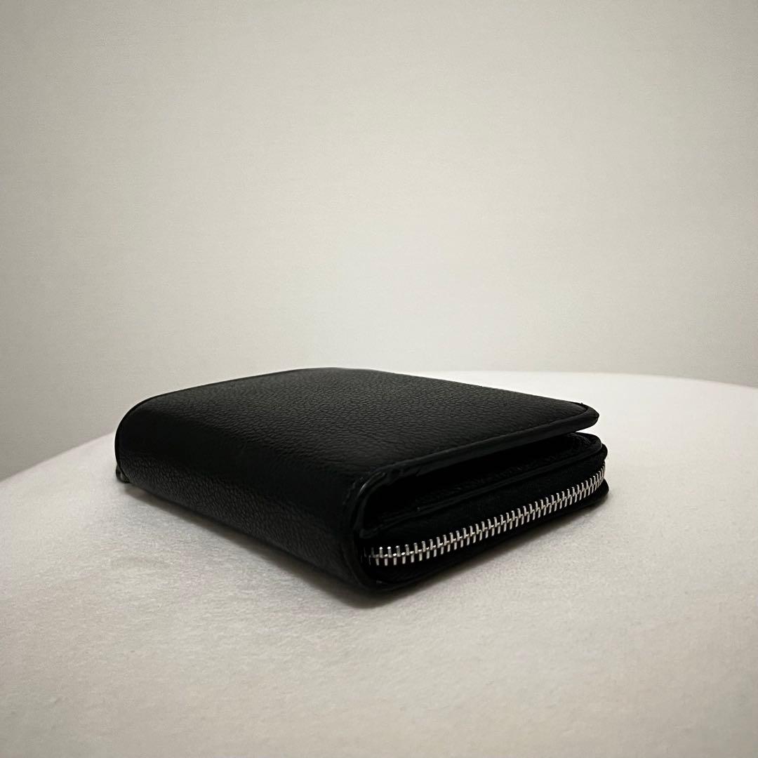 サンローラン リヴ・ゴーシュ 二つ折り財布 レザー コンパクトウォレット