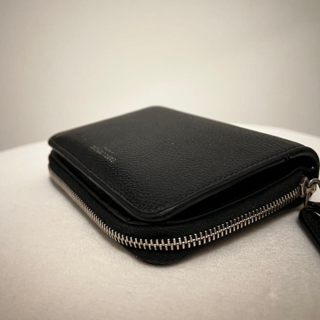 サンローラン リヴ・ゴーシュ 二つ折り財布 レザー コンパクトウォレット