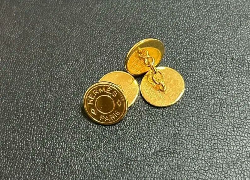 HERMES エルメス セリエ ゴールド カフリンクス