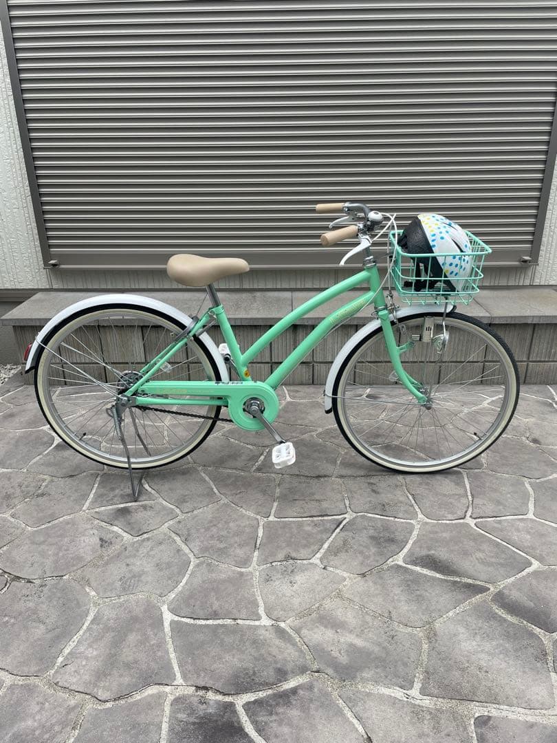 【直接のお引取り限定】　24インチ 子供用自転車　ヘルメット付き