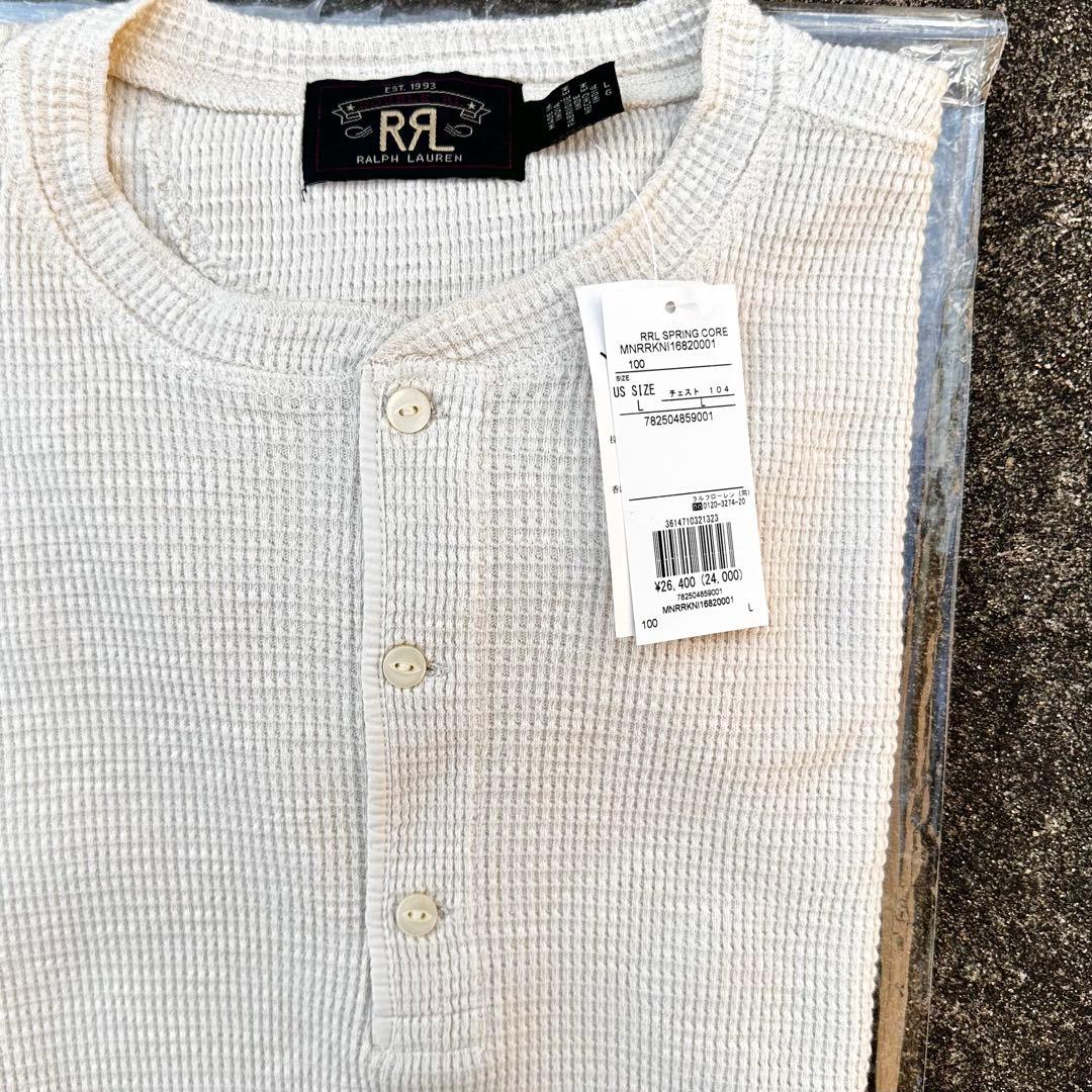 定価2.7万円 RRL サーマル 長袖 ヘンリーネック ワッフル ワッフルニット
