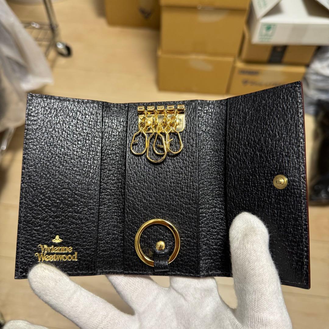 【新品同様】ヴィヴィアンウエストウッド レザー 4連 キーケース オーブ