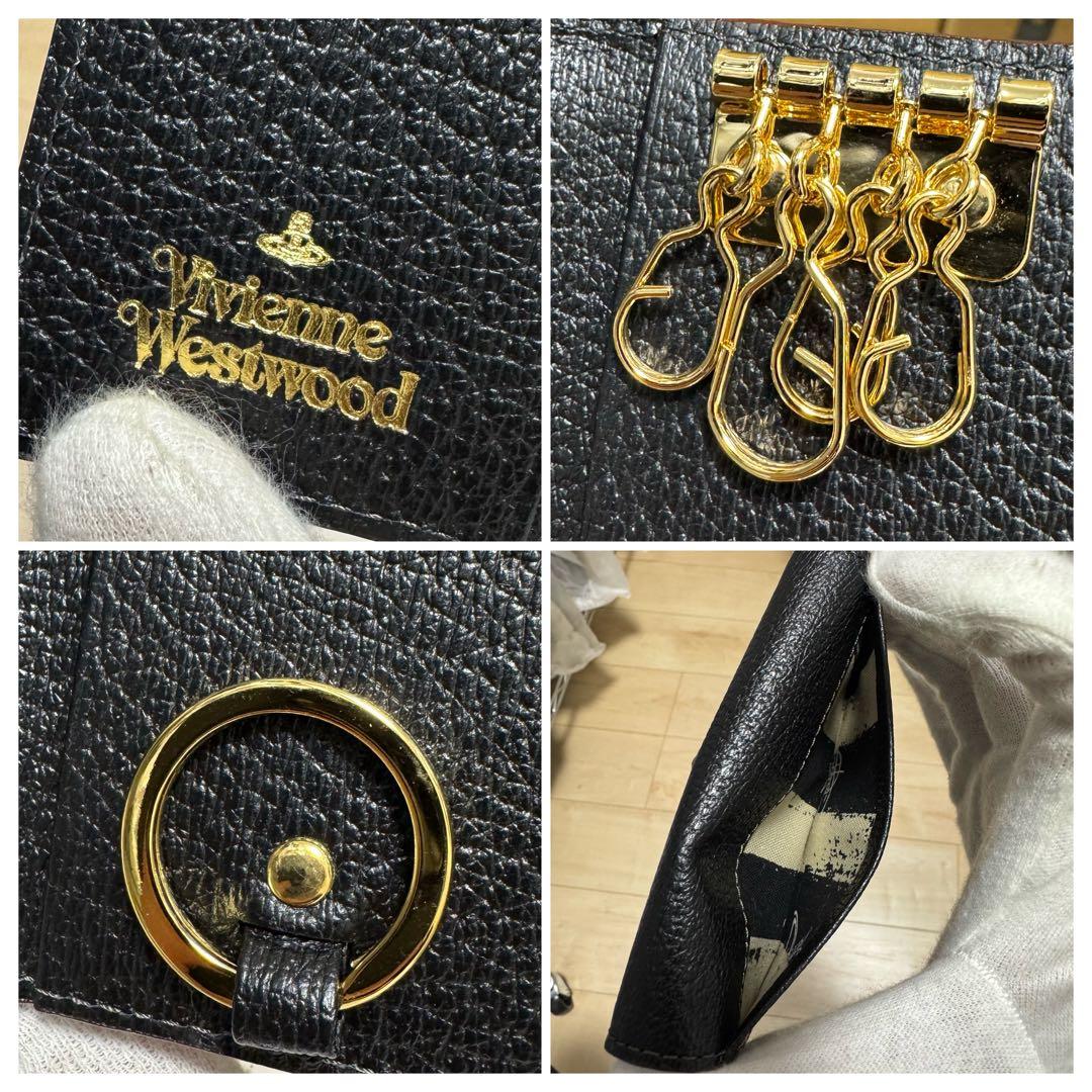 【新品同様】ヴィヴィアンウエストウッド レザー 4連 キーケース オーブ