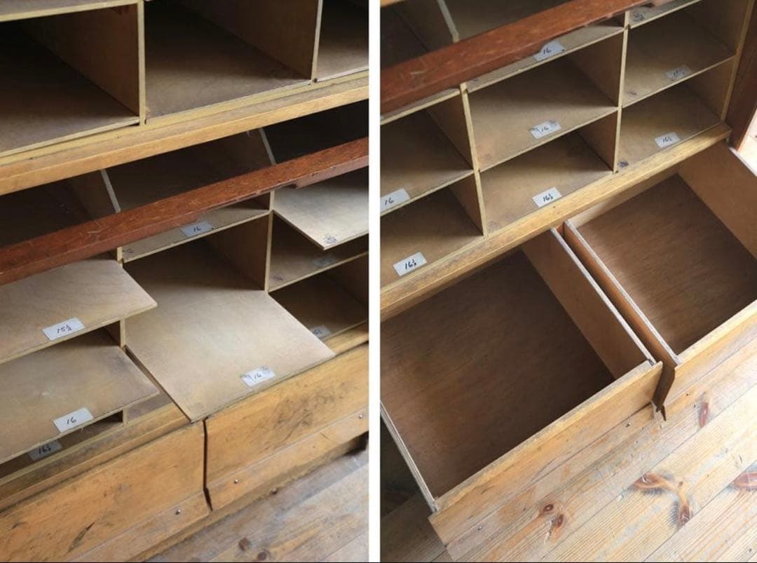 GMW)イギリスアンティーク木製27杯シャツキャビネット/食器棚飾り棚