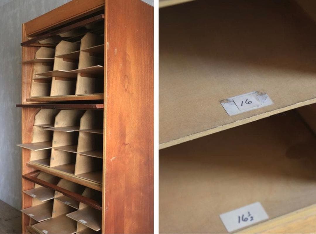 GMW)イギリスアンティーク木製27杯シャツキャビネット/食器棚飾り棚