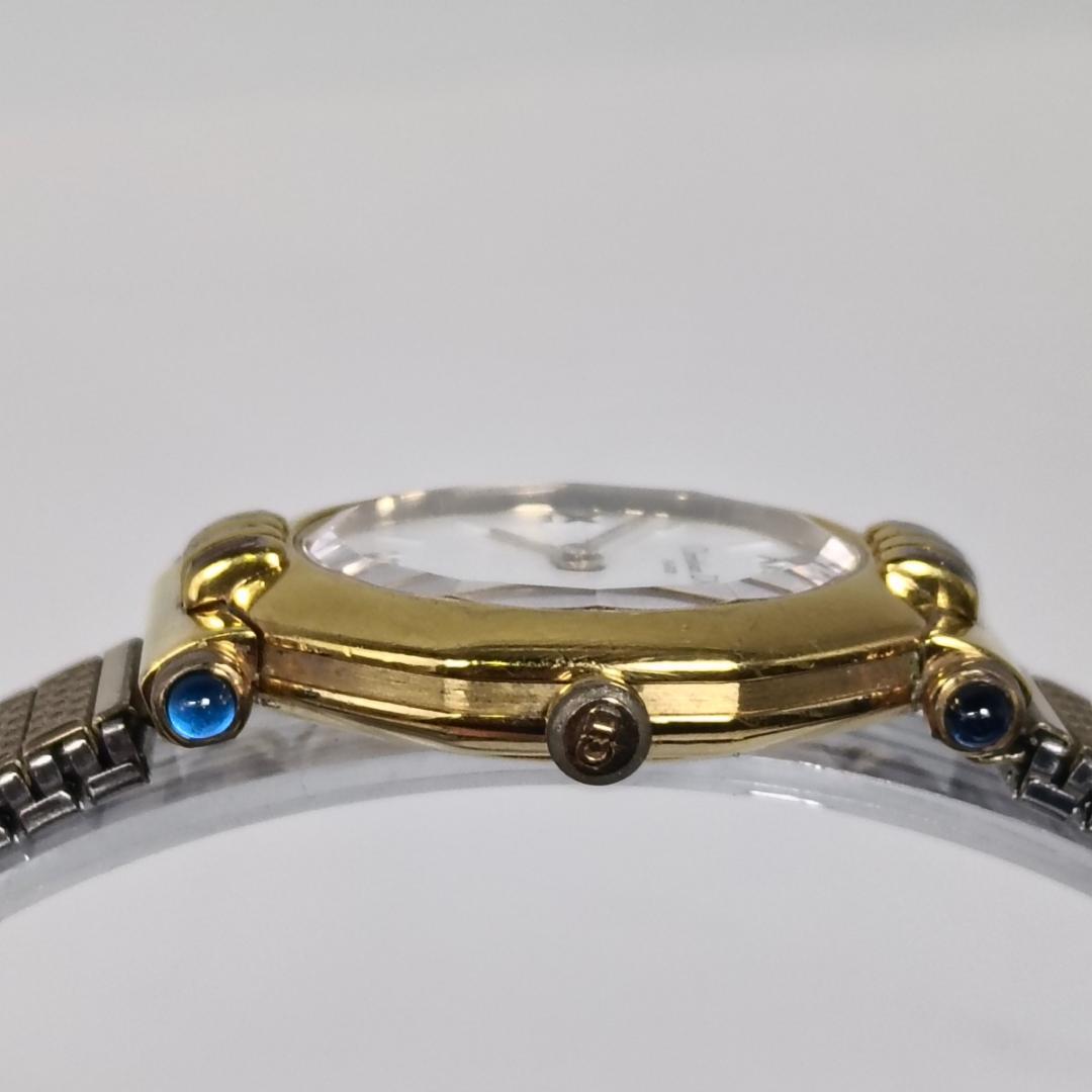 電池交換済 クリスチャンディオール 64151 オクタゴン クオーツ腕時計