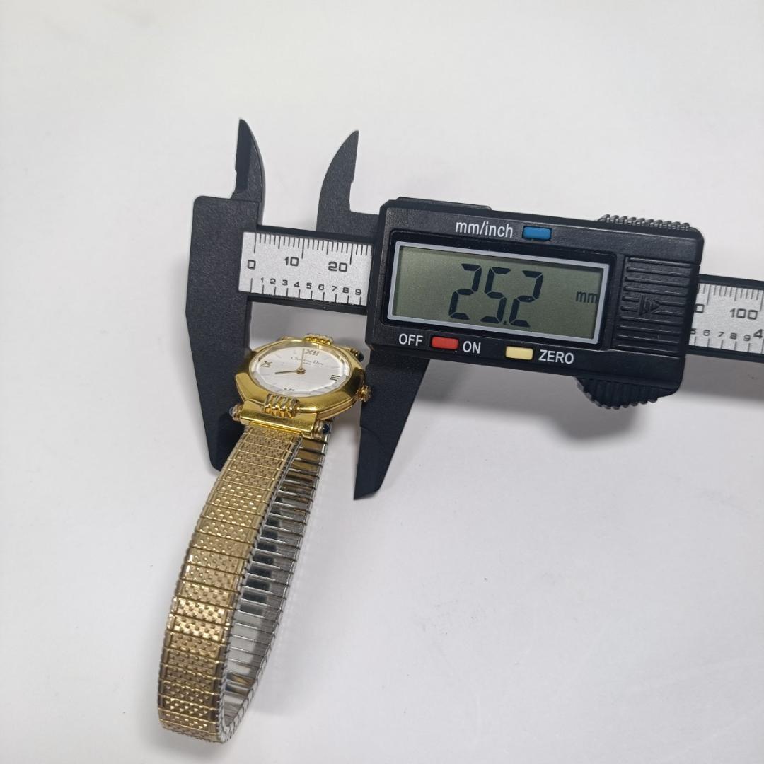 電池交換済 クリスチャンディオール 64151 オクタゴン クオーツ腕時計