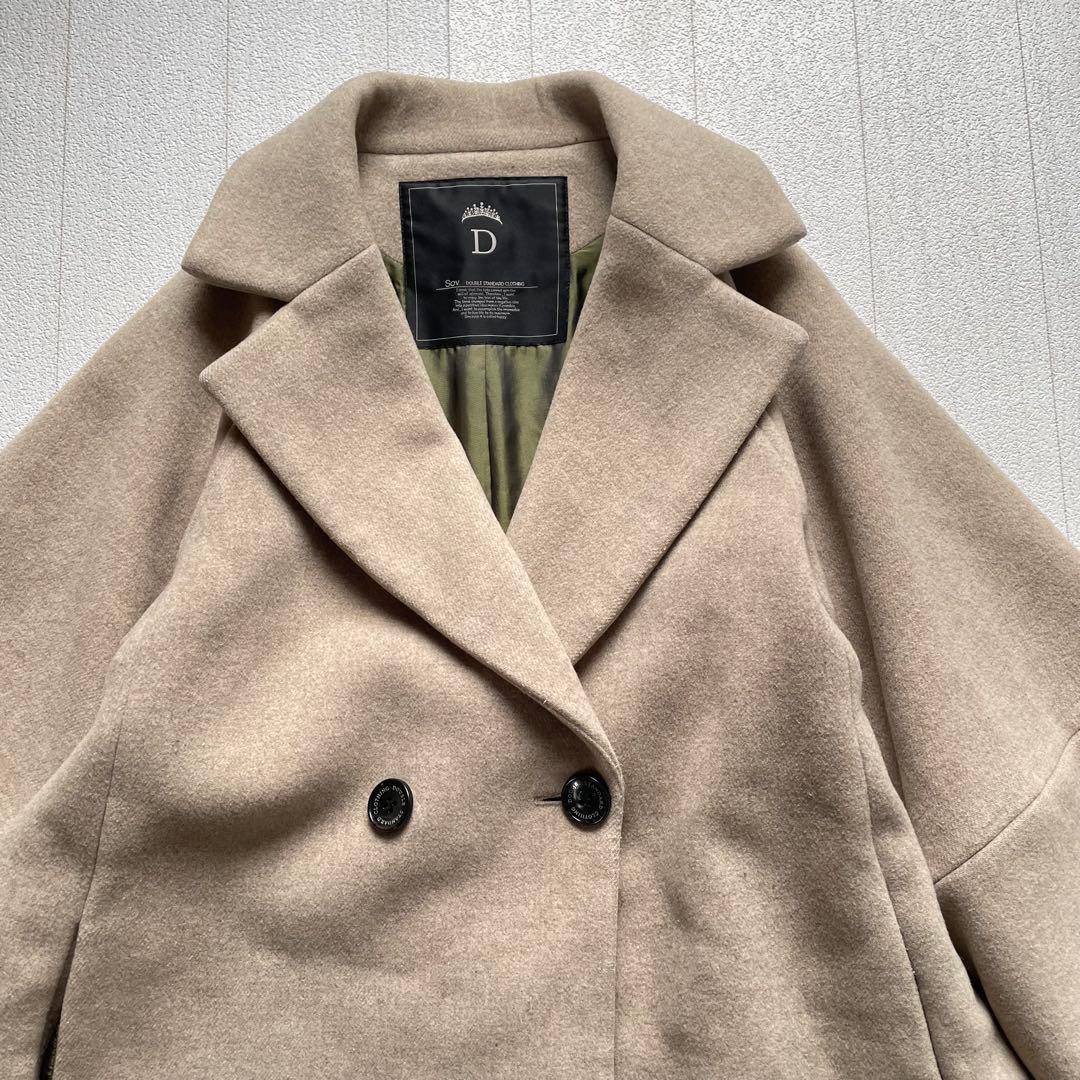 Sov. ダブルスタンダードクロージング カシミア混 ウールコート　F