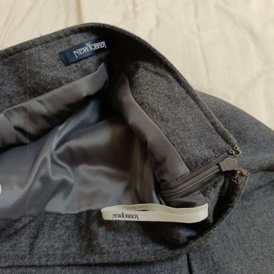極美品NEW YORKER フォーマル　ビジネススーツ　プリーツAラインスカート