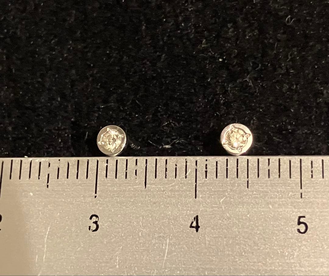 パティエラ k10 サターンダイヤモンドピアス ホワイトゴールド