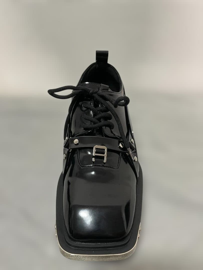 ブラックレザーシューズ 韓国 韓流