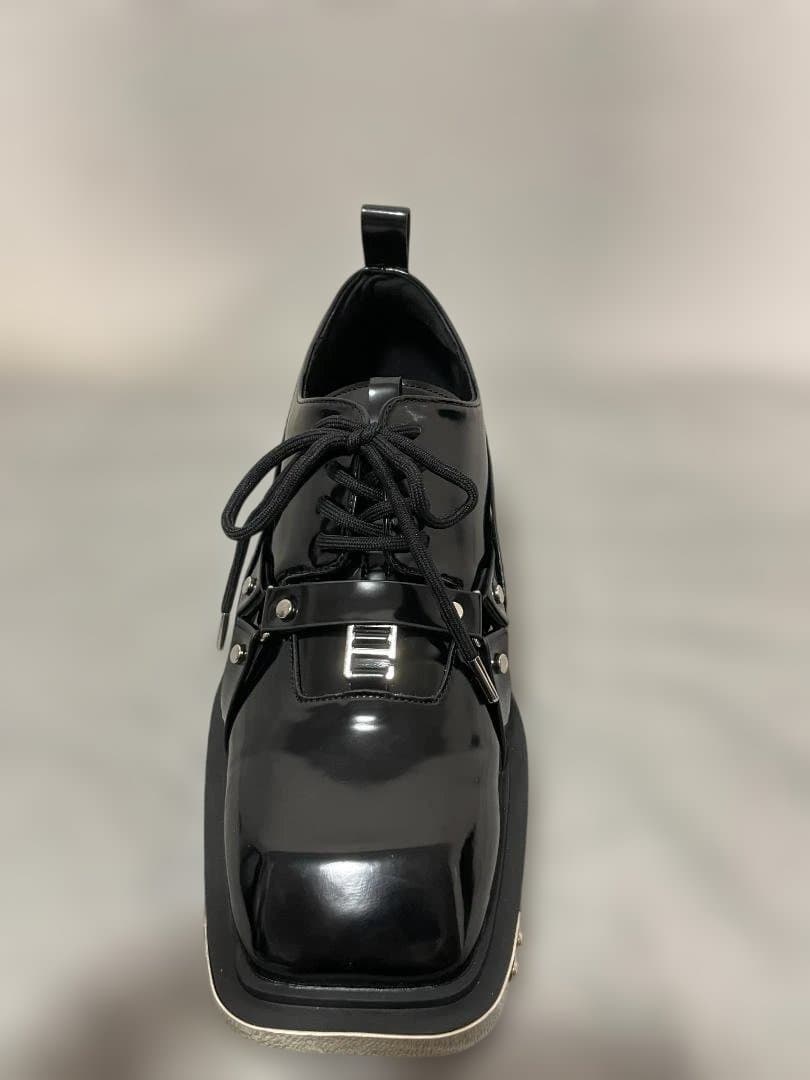 ブラックレザーシューズ 韓国 韓流