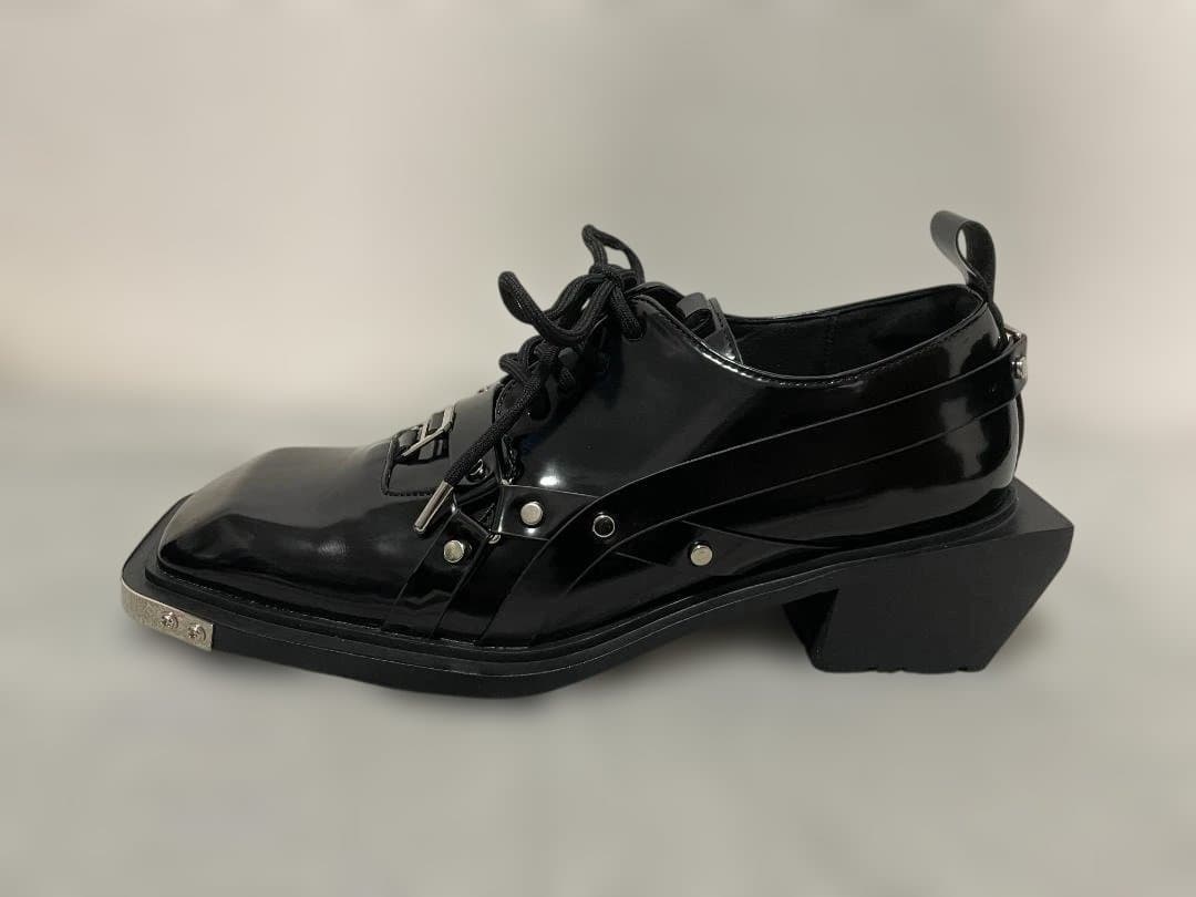 ブラックレザーシューズ 韓国 韓流