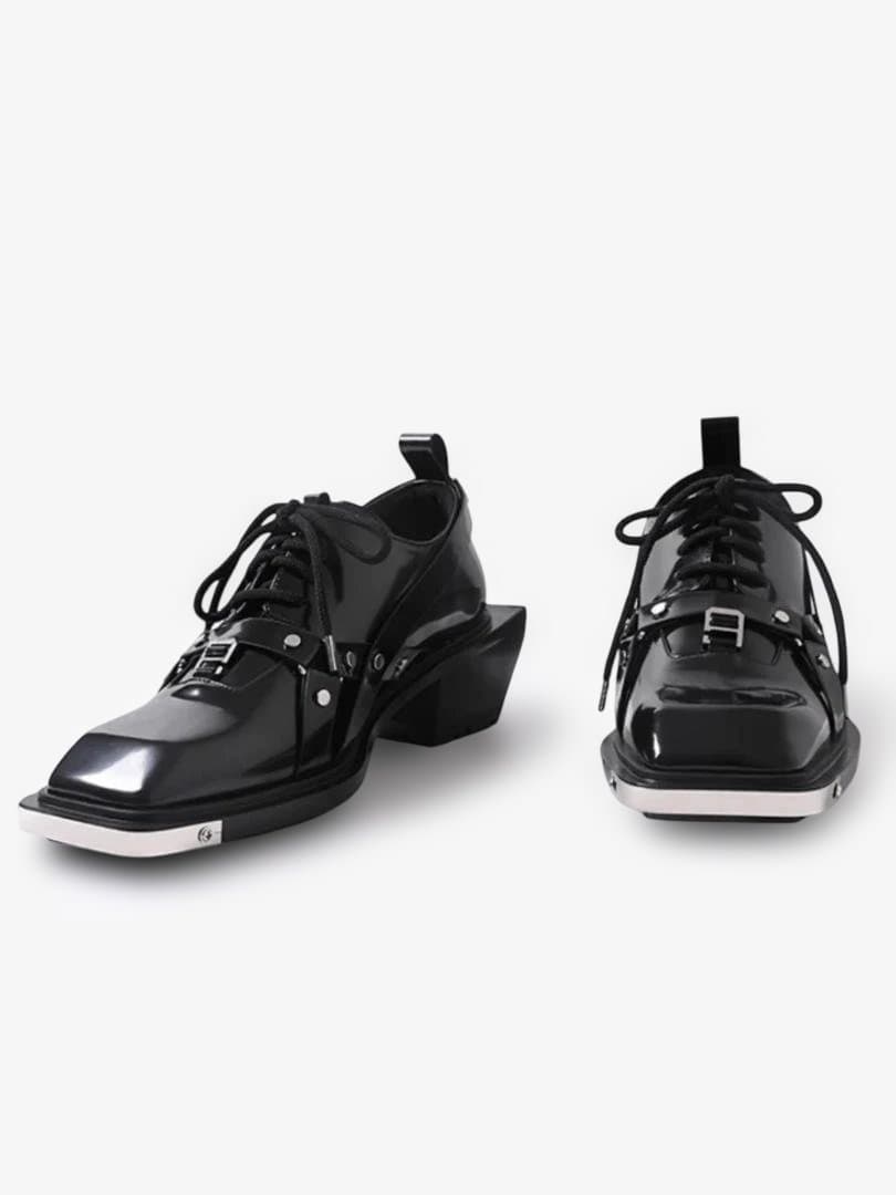 ブラックレザーシューズ 韓国 韓流