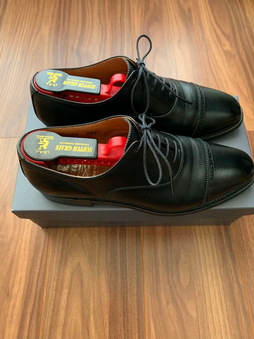 スコッチグレイン　革靴　ビジネス　フォーマル