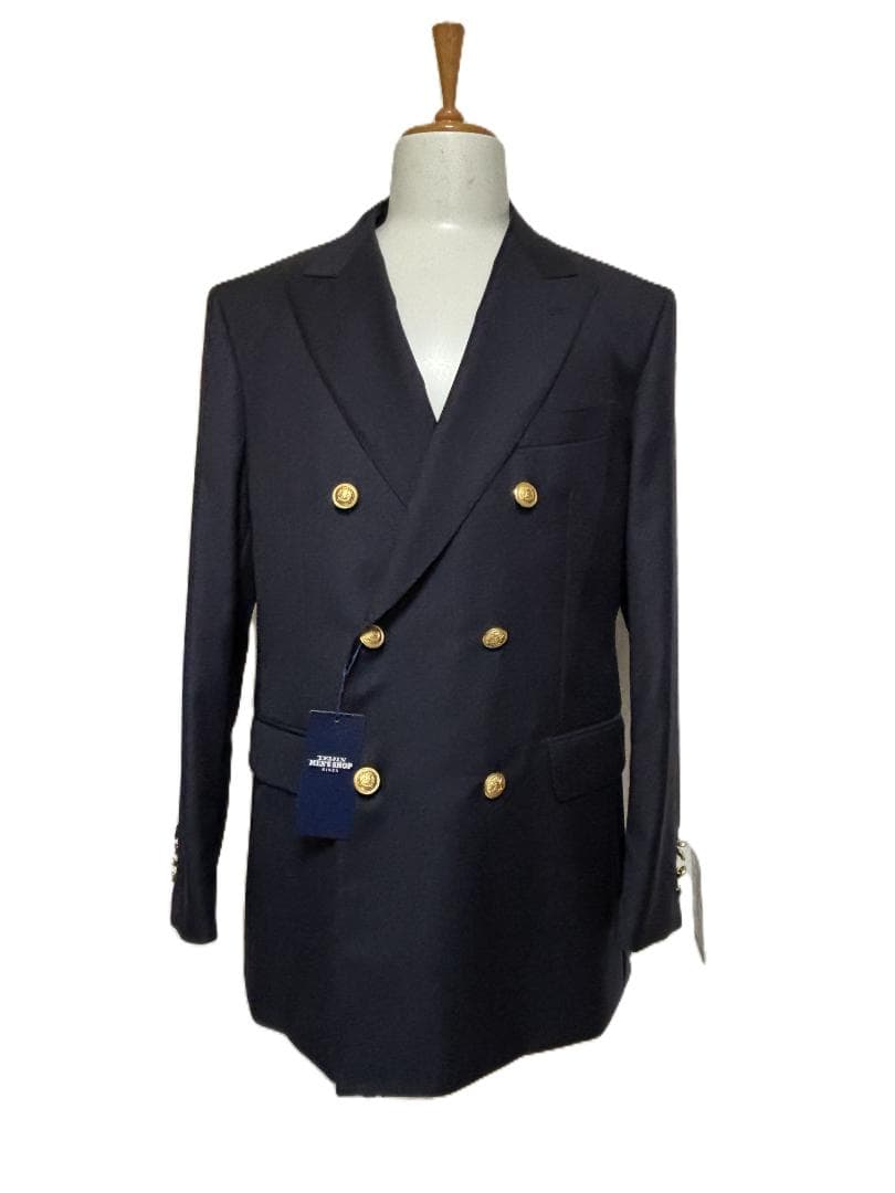 J731★ダブルジャケット 新品 メンズ濃紺 紺ブレ 大きいサイズA7 50帝人