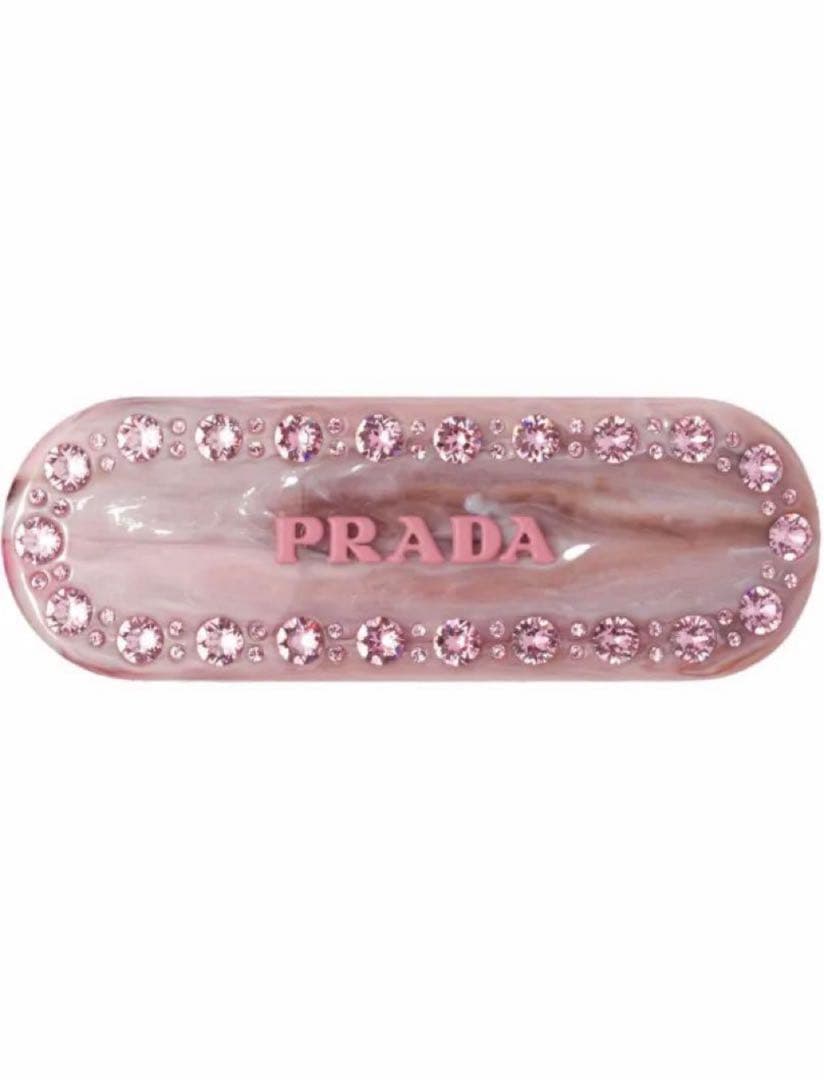 限定値下げ中 PRADA ヘアクリップ　ピンク バレッタ