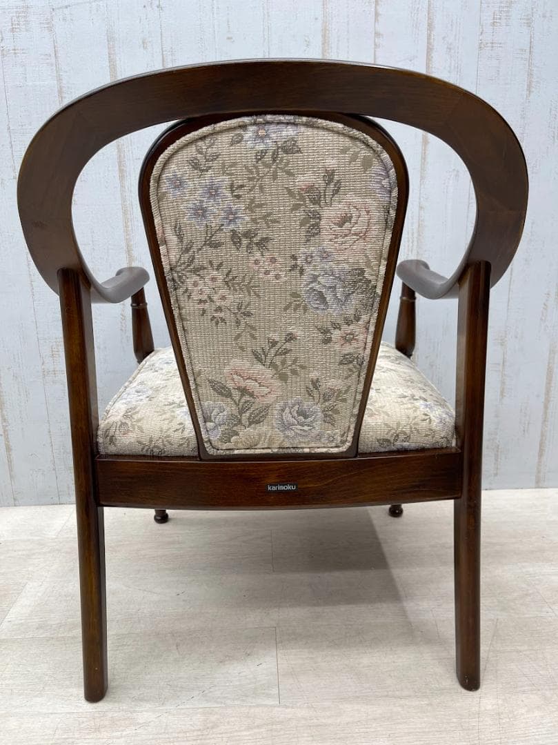 karimoku カリモク コロニアル アームチェア 布張り ダイニングチェア