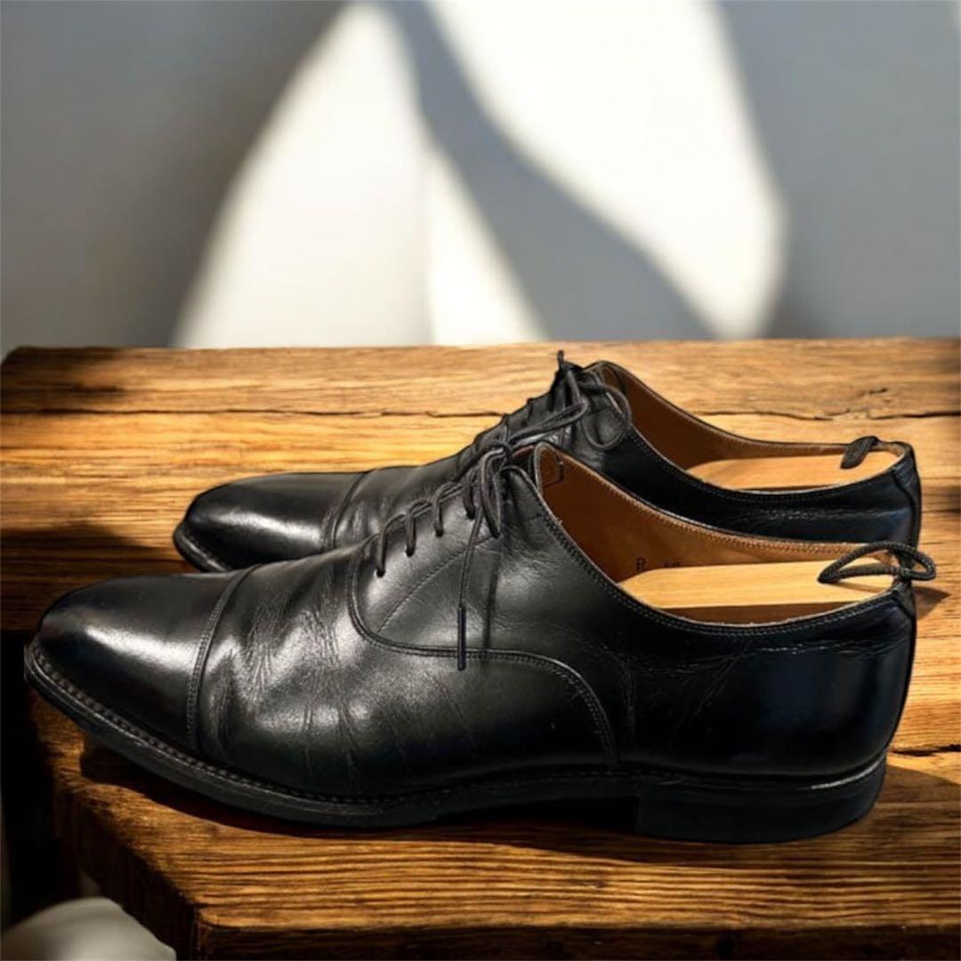 スコッチグレイン シャインオアレイン 26cm R1813 ストレートチップ 黒