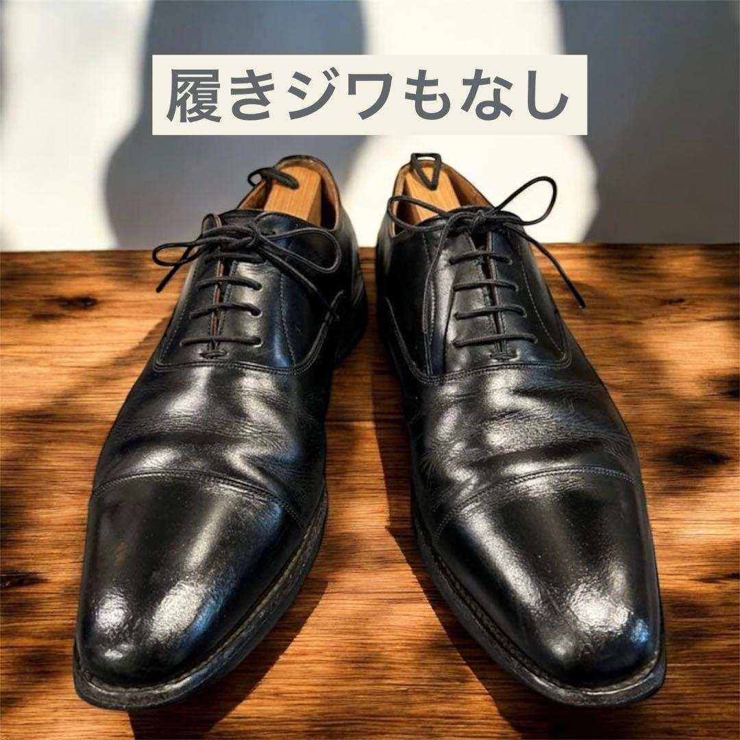 スコッチグレイン シャインオアレイン 26cm R1813 ストレートチップ 黒