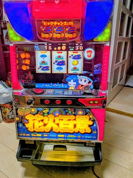 【整備済】パチスロ4号機　エレコ　花火百景E実機　不要機　レトロ レア