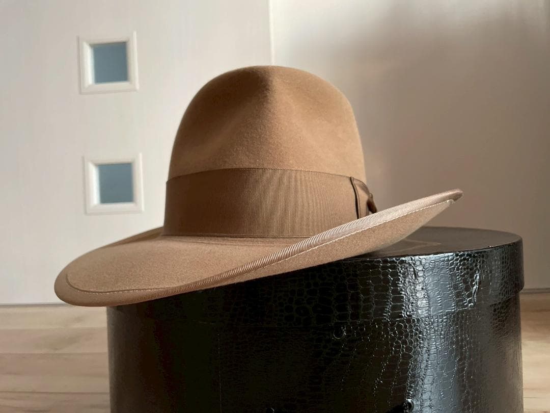 ステットソン　ハット　ベージュ　ジョニーデップ　ウエスタン　ラビット　ビーバー