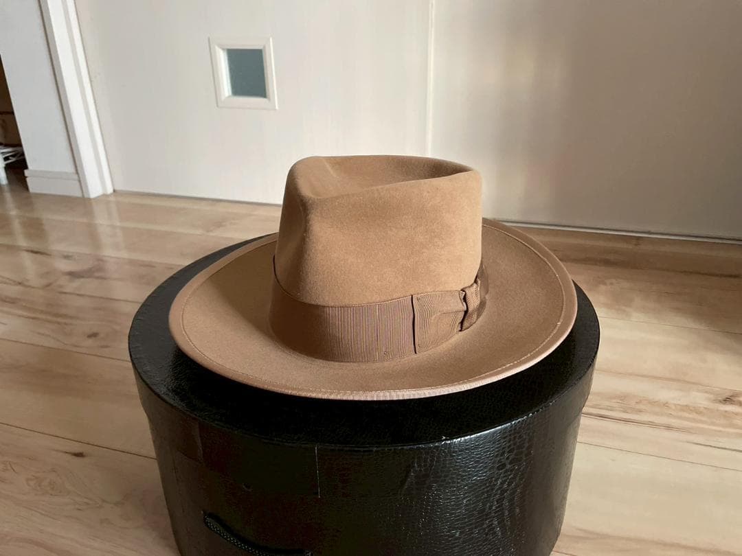 ステットソン　ハット　ベージュ　ジョニーデップ　ウエスタン　ラビット　ビーバー
