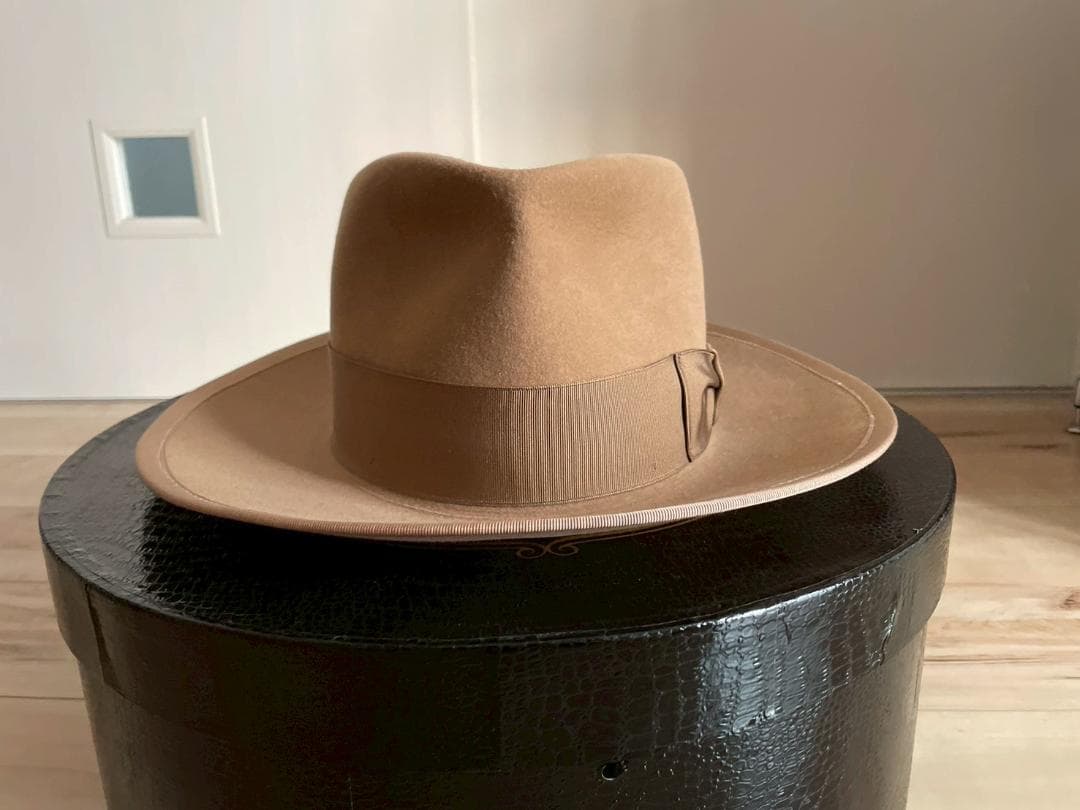 ステットソン　ハット　ベージュ　ジョニーデップ　ウエスタン　ラビット　ビーバー