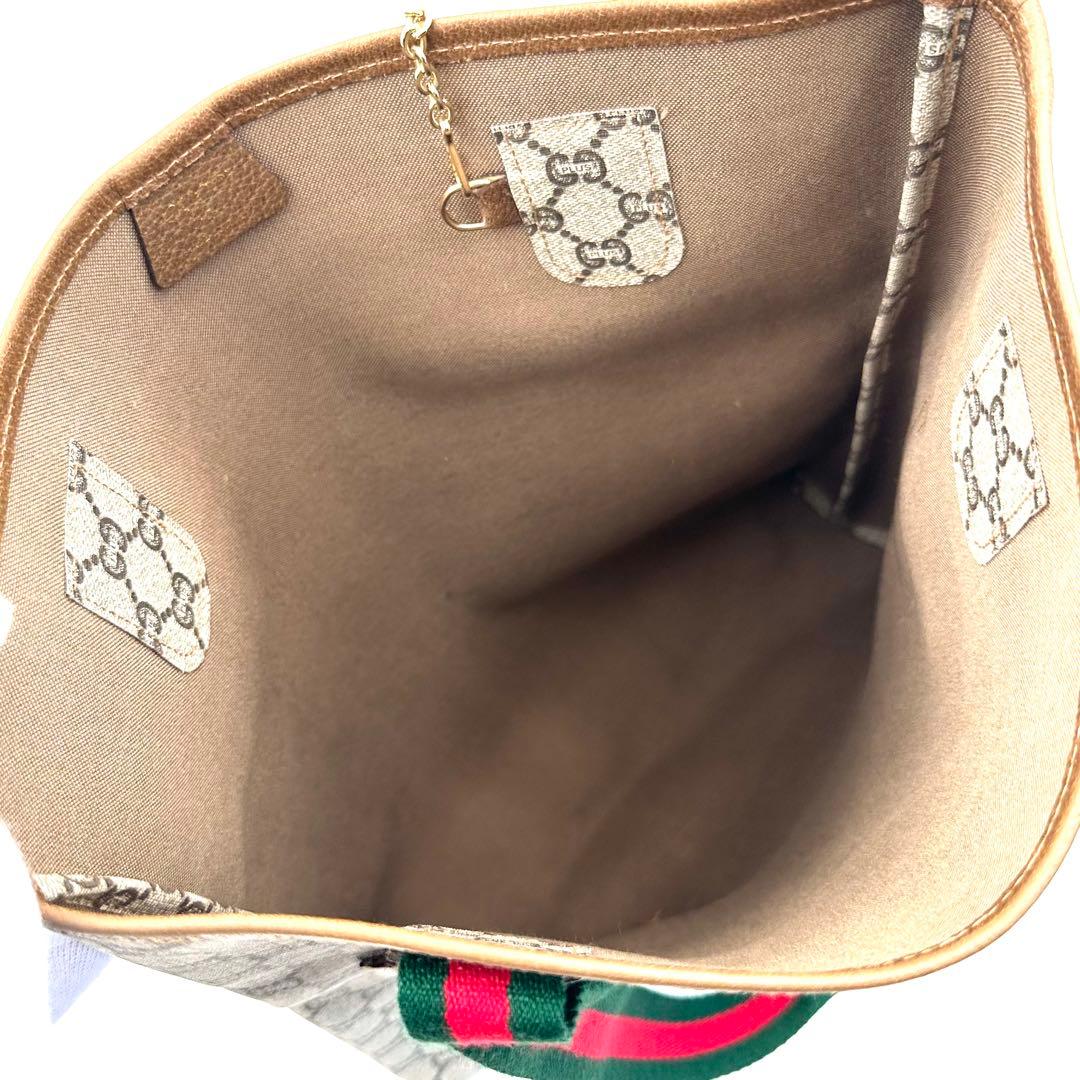 《極美品》GUCCI GGプラス シェリーライン トートバッグ ポーチ付 A4
