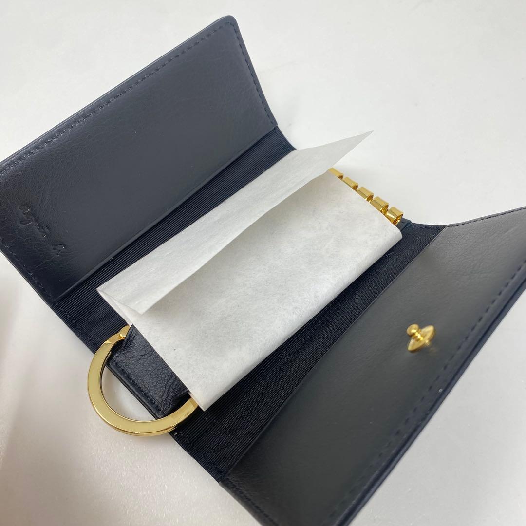 先着1点✨agnes b. アニエスベー キーケース ブラック ロゴ 黒