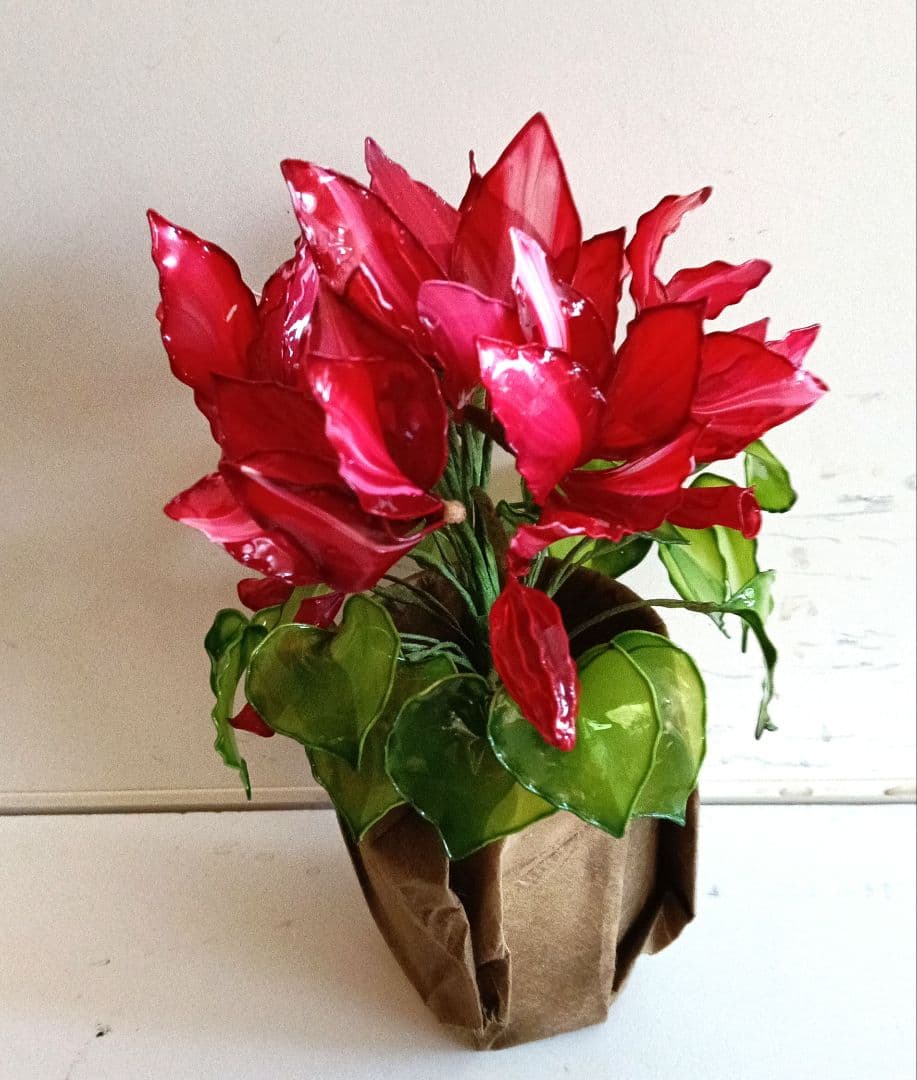 アメリカンフラワー　ディップフラワー　シクラメン　冬