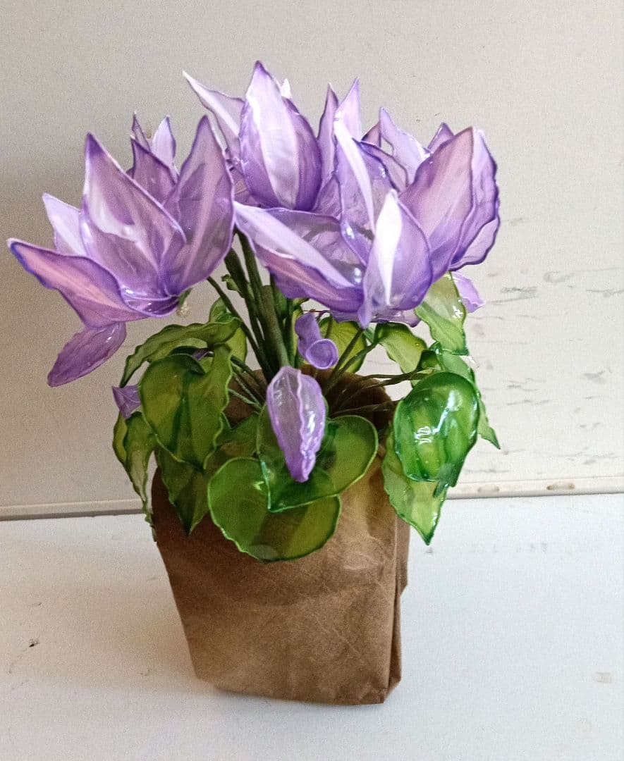 アメリカンフラワー　ディップフラワー　シクラメン　冬